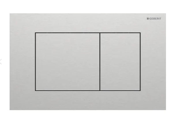 Sigma40 Actuator Plate for Dual Flush, Square - Brushed Chrome