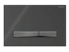 Sigma50 actuator plate for dual flush, metal colour black chrome: Base plate and buttons: bl