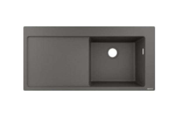 Hansgrohe S51 S514-F450 Built-In Sink 450 With Drainboard Left Stonegrey