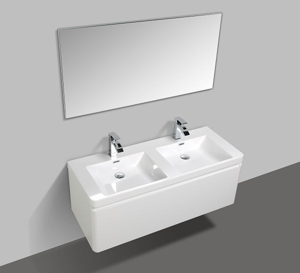 Milan 1200 Single White Vanity Set