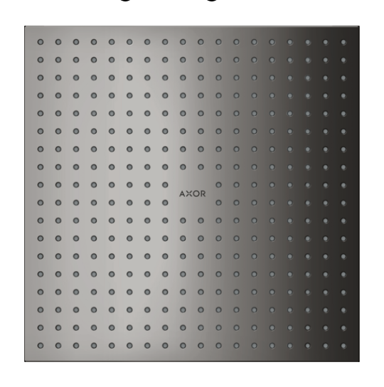 Overhead Shower 300/300 2jet Ceiling Integrated Polished Black Chrome