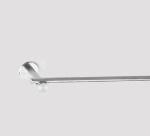 Slimline Single Rail 400mm Brushed Stainless Steel
