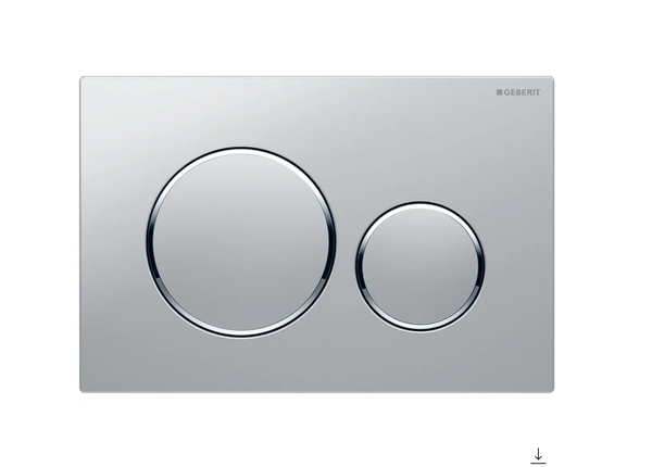 Geberit Sigma20 Actuator Plate for Dual Flush Matt Chrome Coated, Bright Chrome Plated