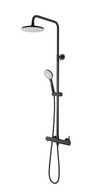 Bijiou Durance Shower Column Wall Mount with Single Lever Mixer Black