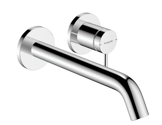 Tecturis S Single Lever Basin Mixer for Concealed Installation Wall-mounted EcoSmart - 22,5cm Spout
