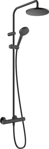 Hansgrohe Vernis Blend Showerpipe 200 1Jet Ecosmart With Thermostat Matt Black