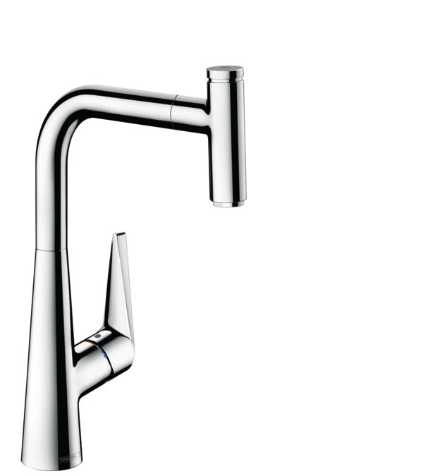 Hansgrohe Talis Select M51 Single Lever Kitchen Mixer 300, Pull-Out Spout, 1Jet Chrome