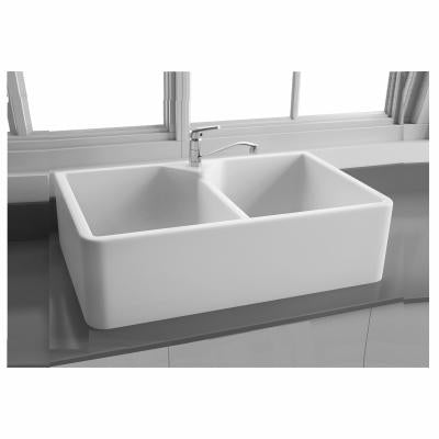 Tesoro Jacklyn Sink Butler Polished White 800x500x220mm