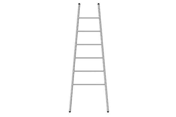 Felicity Ladder Rail 6 Bar Round 600x300x1690mm Polished Stainless Steel