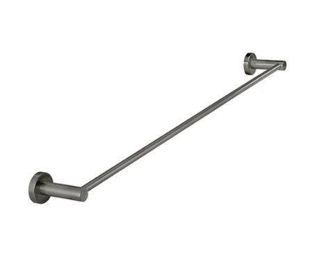 Round Single Towel Rail 600mm - Gun Metal