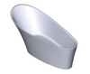 Ledro Freestanding Bath 1670X705X738mm Polished White Internal Overflow