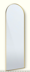 DeepFrame Arch 600 mmx1200mm 30mm Solid Brass Matte 3K Warm LED Backlit - Vertical