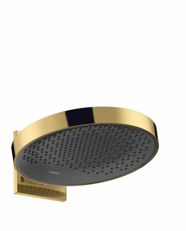 Hansgrohe Rainfinity Overhead Shower 360 1Jet With Wall Connector Polished Gold Optic