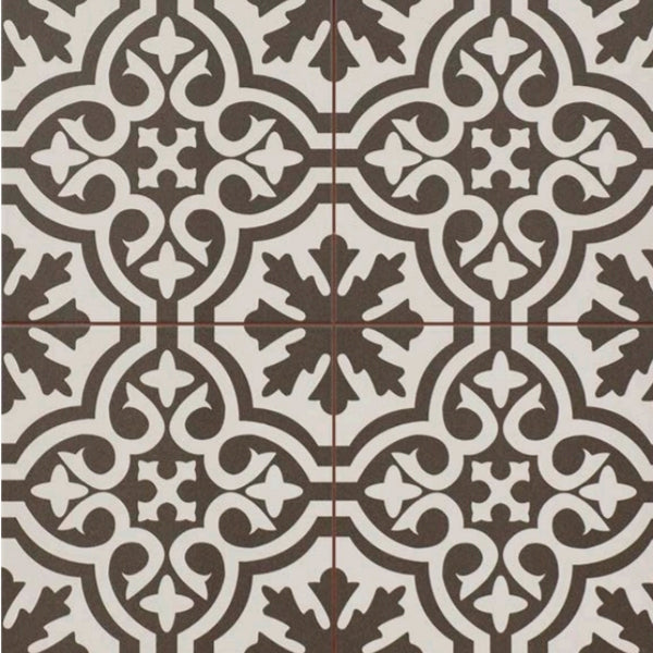 Chic Berkeley Charcoal Ceramic Matt Tile 450x450x10.5mm (1.22sqm/box)