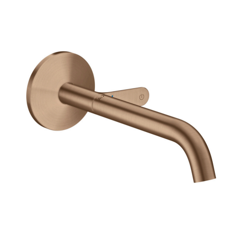 Basin Mixer For Concealed Installation Wall-Mounted Select With Spout 220mm in Brushed Red Gold