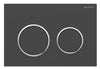 Omega20 actuator plate for dual flush: black matt coated, easy-to-clean coated, bright chrome-plated