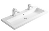 Lave Resin Basin White Single 2 Tap Holes 1200mm