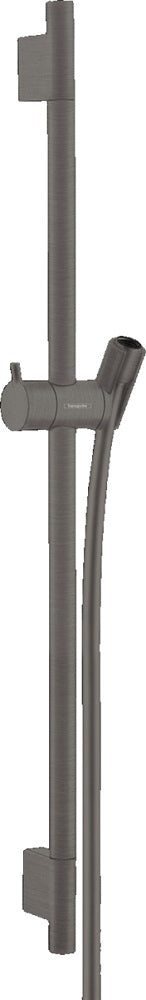 Hansgrohe Unica Shower Bar S Puro 65 Cm With Isiflex Shower Hose 160 Cm Brushed Black Chrome