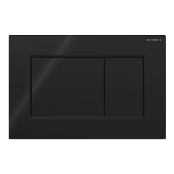 Geberit Sigma01 actuator plate for dual flush, square: black