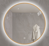 Led Amalia Gold Framed Round Mirror 900-5mm Ip44
