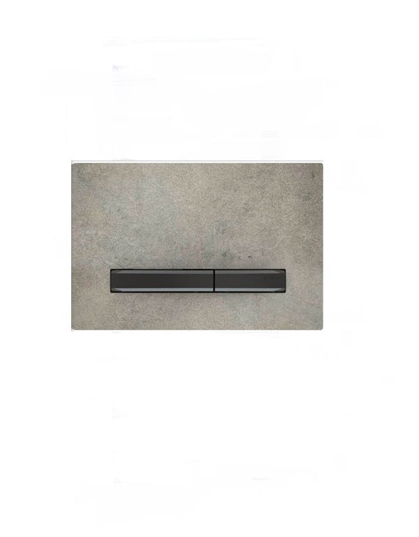 Sigma 50 Dual Flush Plate With Zinc Frame In Black Chrome
