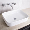 Square Masa Countertop Basin Polished White 520x405x150mm
