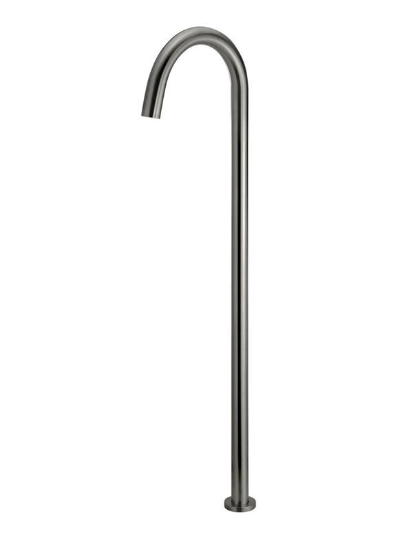 Round Freestanding Bath Mixer Gun Metal