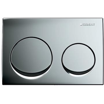 Alpha20 actuator plate, for dual flush: bright chrome-plated