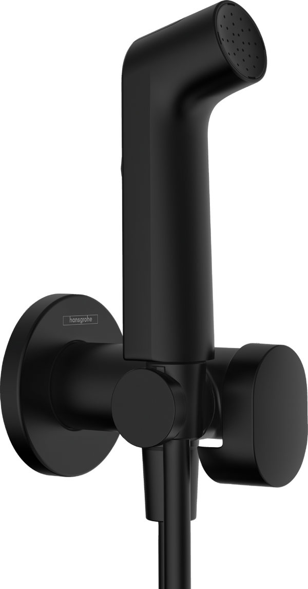 EcoSmart+ S Bidette Hand Shower 1jet for Mixed Water with Shower Holder and Shower Hose 125cm Black