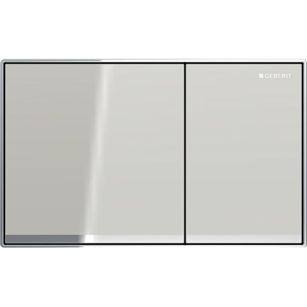 Sigma60 actuator plate for dual flush, surface-even: sand grey, mirrored, bright chrome-pla