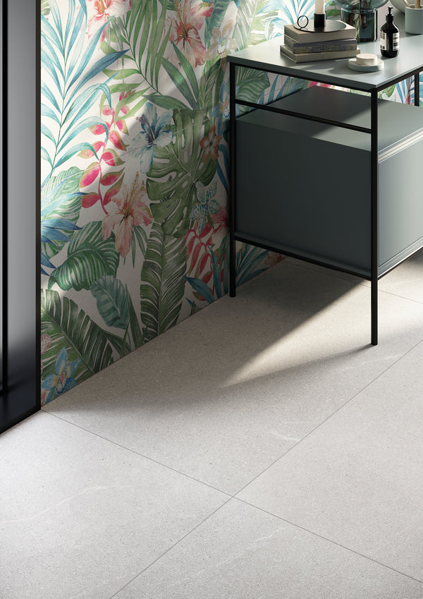 Baltic White Glazed Porcelain Matt R10B 597x1197x8.5mm (1.44sqm2/box)