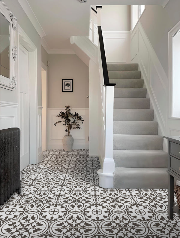 Chic Bolton Monochrome Ceramic Matt Tile 450x450x9mm (1.22sqm/box)