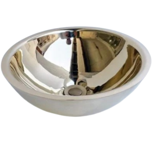 Brass Double Skin Large Countertop Basin Polished Brass