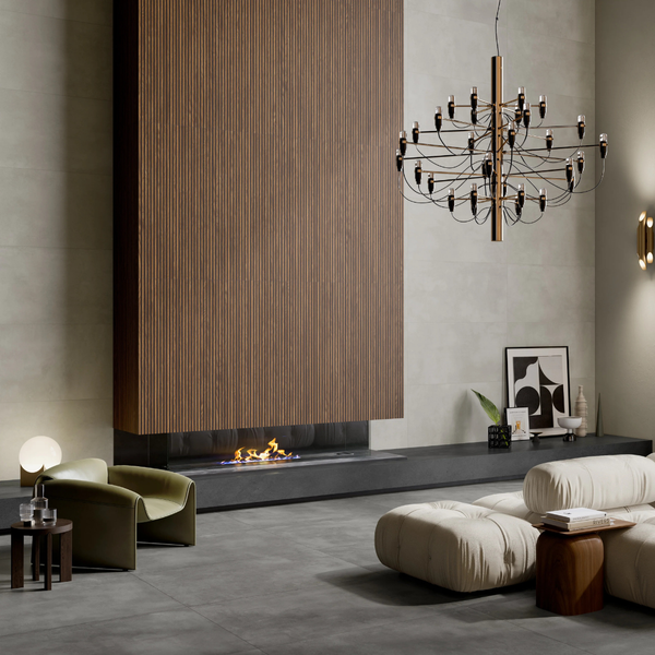 Canne Nut Black Matt Porcelain