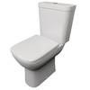 Comfort Square Raised Height Close Couple Wc Set (Top Flush, Dual Push Button