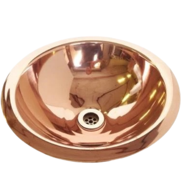 Copper Countertop Basin Small Single Skinned