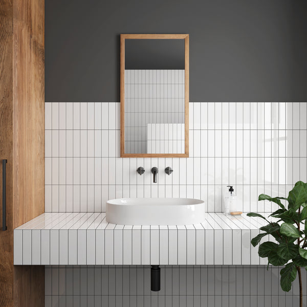Costa Nova White 50X200X9mm Gloss Ceramic (0.5Sqm/Box)