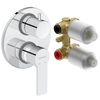 D-Code Single lever Diverter mixer concealed set Chrome