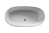 Dubai Freestanding Bath Pearl White 1640x830x470 (No Overflow)