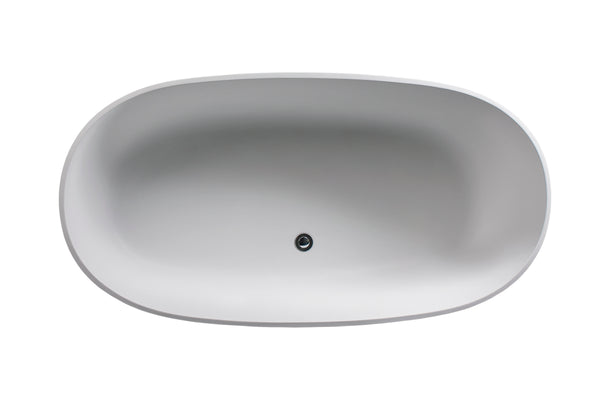 Dubai Freestanding Bath Pearl White 1640x830x470 (No Overflow)
