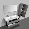 Enzo 1200 Concrete Double Draw Vanity Set
