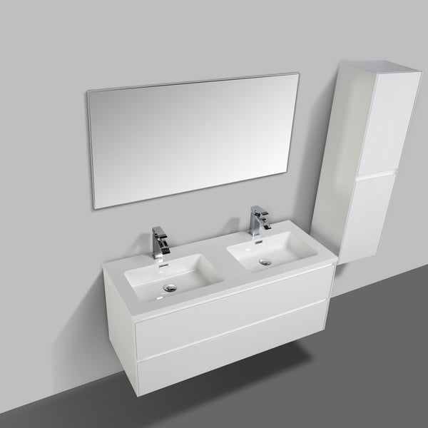 Enzo 1200 White Double Draw Vanity Set