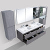 Enzo 1500 Concrete Four Draw Vanity Set
