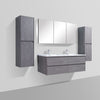 Enzo 1500 Concrete Four Draw Vanity Set