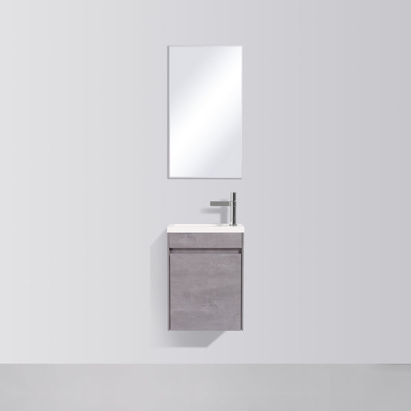 Enzo 400Concrete Single Drawer Vanity Set