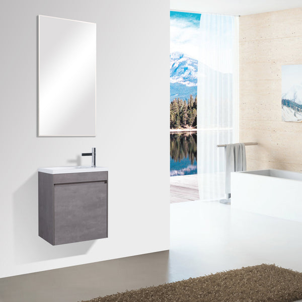 Enzo 540 Concrete Single Drawer Vanity Set