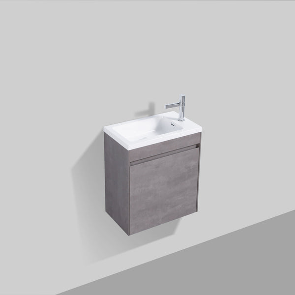 Enzo 540 Concrete Single Drawer Vanity Set