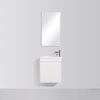 Enzo 540 White Single Drawer Vanity Set