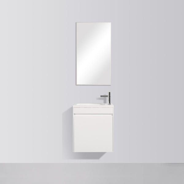 Enzo 540 White Single Drawer Vanity Set