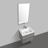 Enzo 600 Concrete Double Drawer Vanity Set
